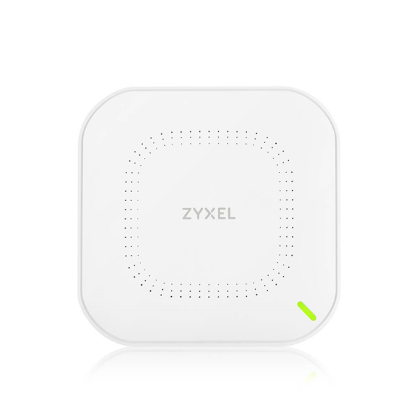 Точка доступа Zyxel NebulaFlex NWA90AX, WiFi 6, 802.11a/b/g/n/ac/ax (2,4 и 5 ГГц), MU-MIMO, антенны 2x2, до 575+1200 Мбит/с, 1xLAN GE, PoE, защита от 4G/5G, БП в комплекте